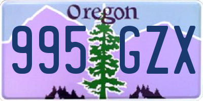 OR license plate 995GZX