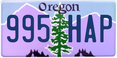 OR license plate 995HAP