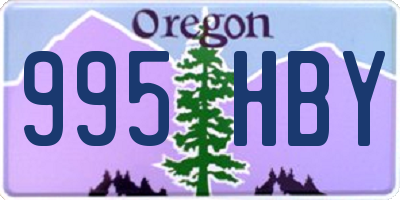 OR license plate 995HBY