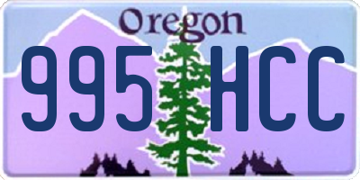 OR license plate 995HCC