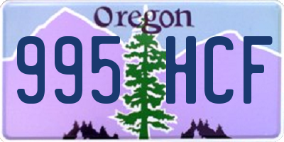 OR license plate 995HCF