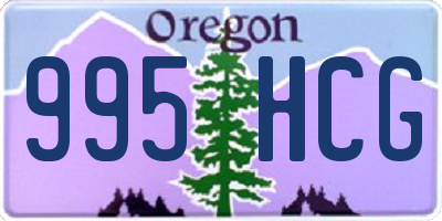 OR license plate 995HCG