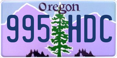 OR license plate 995HDC