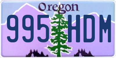 OR license plate 995HDM