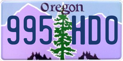 OR license plate 995HDO