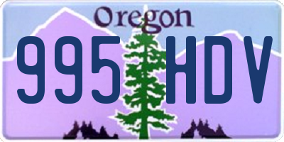 OR license plate 995HDV