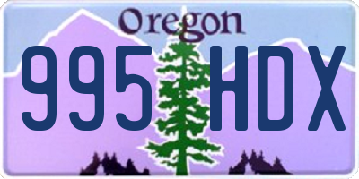 OR license plate 995HDX