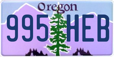 OR license plate 995HEB