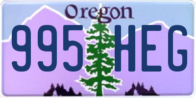 OR license plate 995HEG