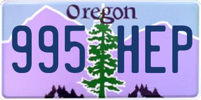 OR license plate 995HEP
