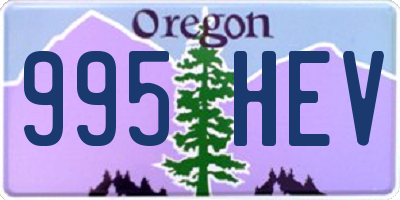OR license plate 995HEV