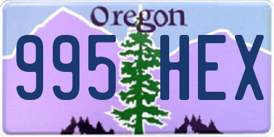 OR license plate 995HEX