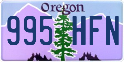 OR license plate 995HFN