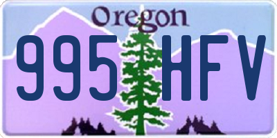 OR license plate 995HFV