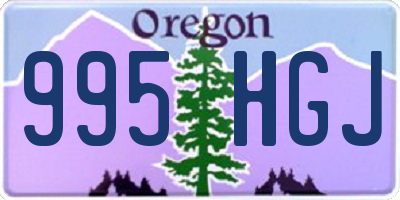 OR license plate 995HGJ