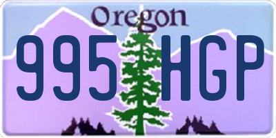 OR license plate 995HGP