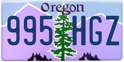 OR license plate 995HGZ