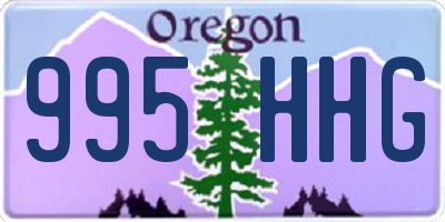 OR license plate 995HHG