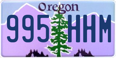 OR license plate 995HHM