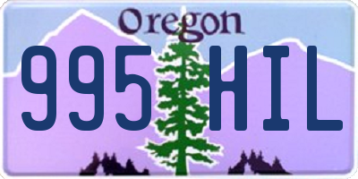 OR license plate 995HIL