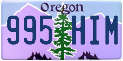 OR license plate 995HIM