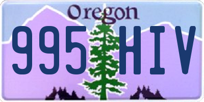 OR license plate 995HIV