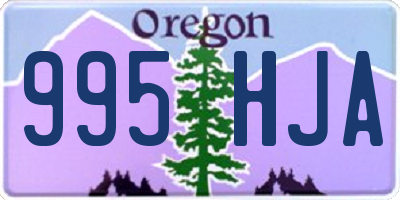 OR license plate 995HJA