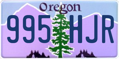 OR license plate 995HJR