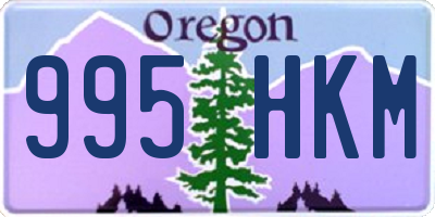 OR license plate 995HKM