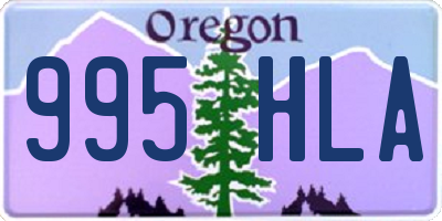 OR license plate 995HLA