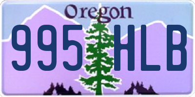 OR license plate 995HLB