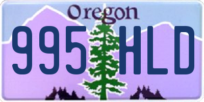 OR license plate 995HLD