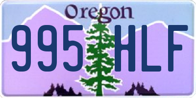 OR license plate 995HLF