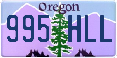 OR license plate 995HLL