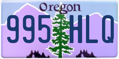 OR license plate 995HLQ