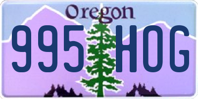 OR license plate 995HOG