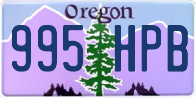 OR license plate 995HPB