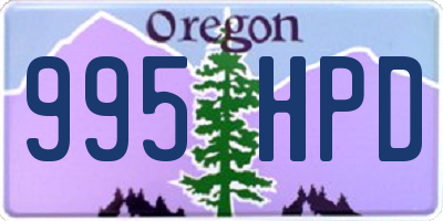 OR license plate 995HPD