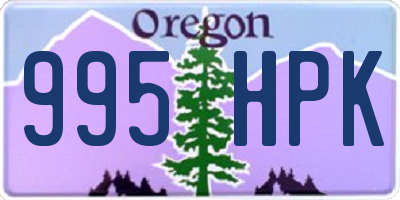 OR license plate 995HPK