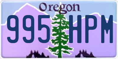 OR license plate 995HPM