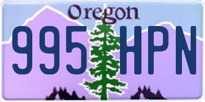 OR license plate 995HPN