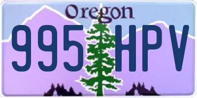 OR license plate 995HPV