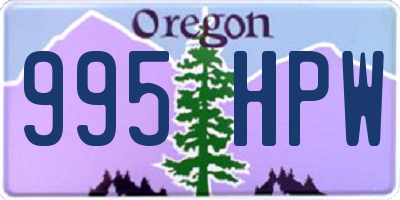 OR license plate 995HPW