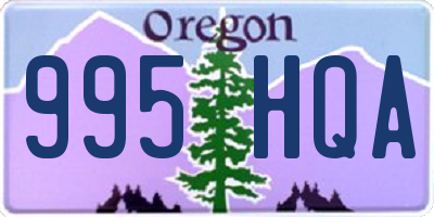 OR license plate 995HQA