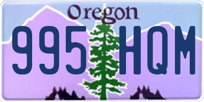 OR license plate 995HQM