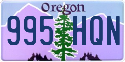OR license plate 995HQN