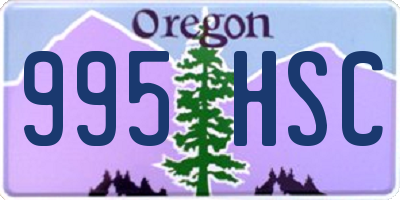 OR license plate 995HSC