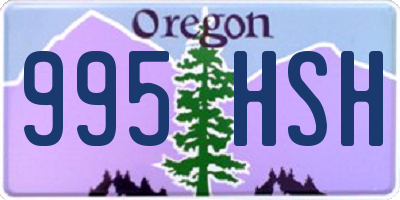 OR license plate 995HSH