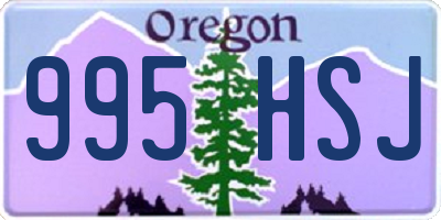 OR license plate 995HSJ