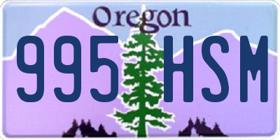 OR license plate 995HSM